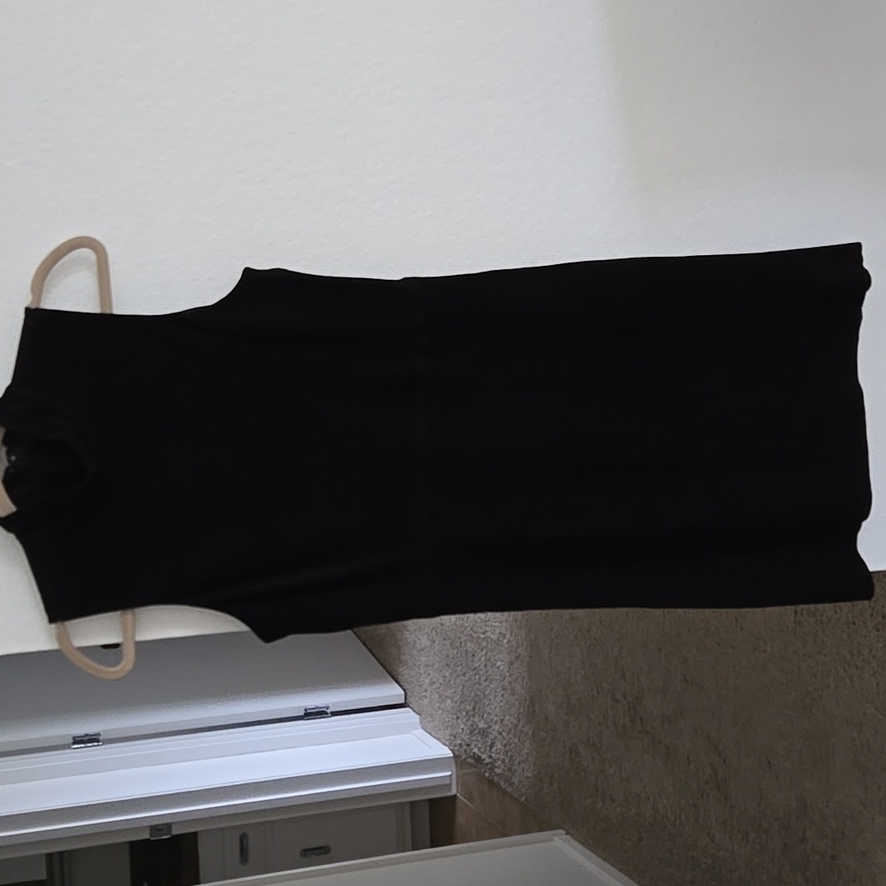 Theory Black suede leather dress 10